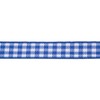 Zofrud Royal Blue Gingham Ribbon Checkered Plaid Ribbon - 9mm