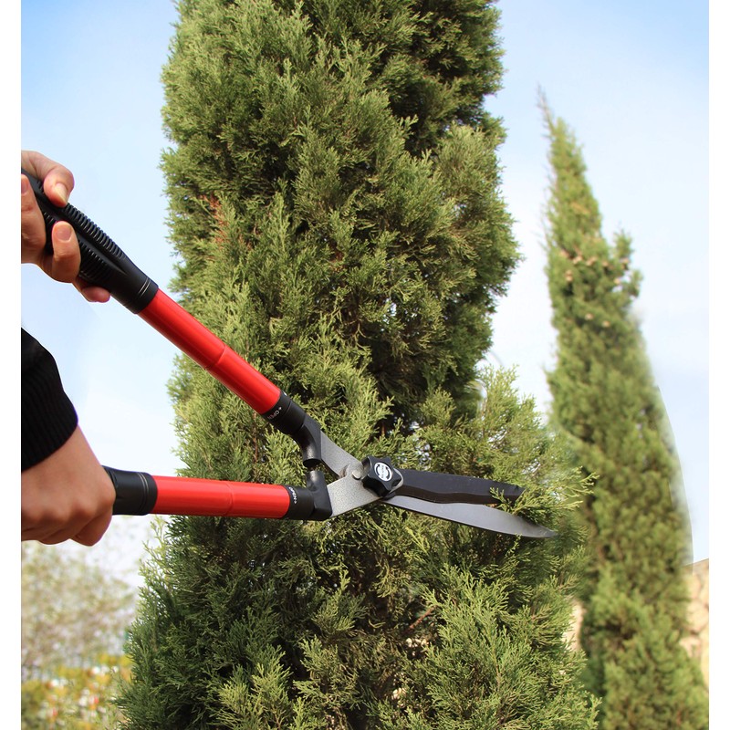 TABOR TOOLS B212A Telescopic Hedge Shears with Wavy Blade and