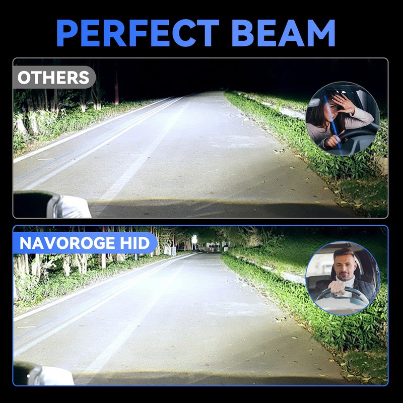 KAHCOP D5S HID Headlight Bulbs 6000K 35W, Ultra Bright Cool
