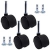 SWZHAI Plastic Casters Set of 4, M8 Grip Neck Stem