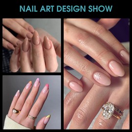 Short Almond Nail Tips, Melous 120 PCS Clear Full Cover False Nail Tips Gel x Nail Tips Gel Nail Tips