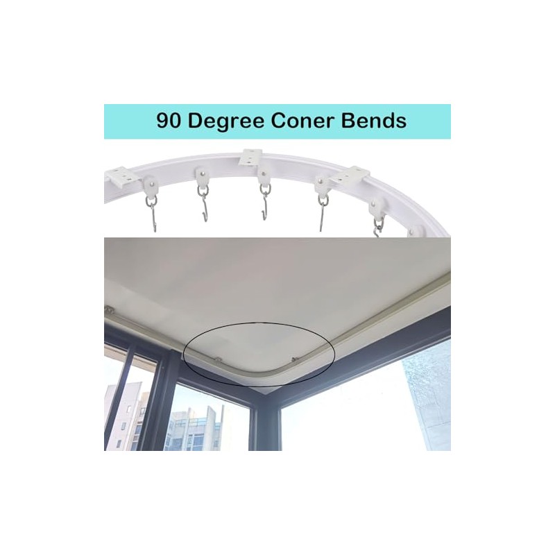 Ceiling Curtain Track Flexible Bendable Ceiling Curtain Rail Set for