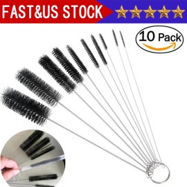 Unbranded Bottle Cleaner Brushes Set Pipe Bong Cleaner Glass Tube Cleaning Brush Household - White, A suit of