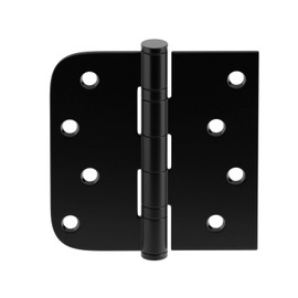 goldenwarm 3pack Matte Black 4'' Door Hinges for Exterior Doors Ball Bearing Door Hinges with Square & Round Corners, 4in x 4in Door Hinges, 304 Stainless Steel