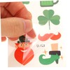 TOVINANNA 120 Sheets Sticker St Patricks Day Accessories Kids Shamrock