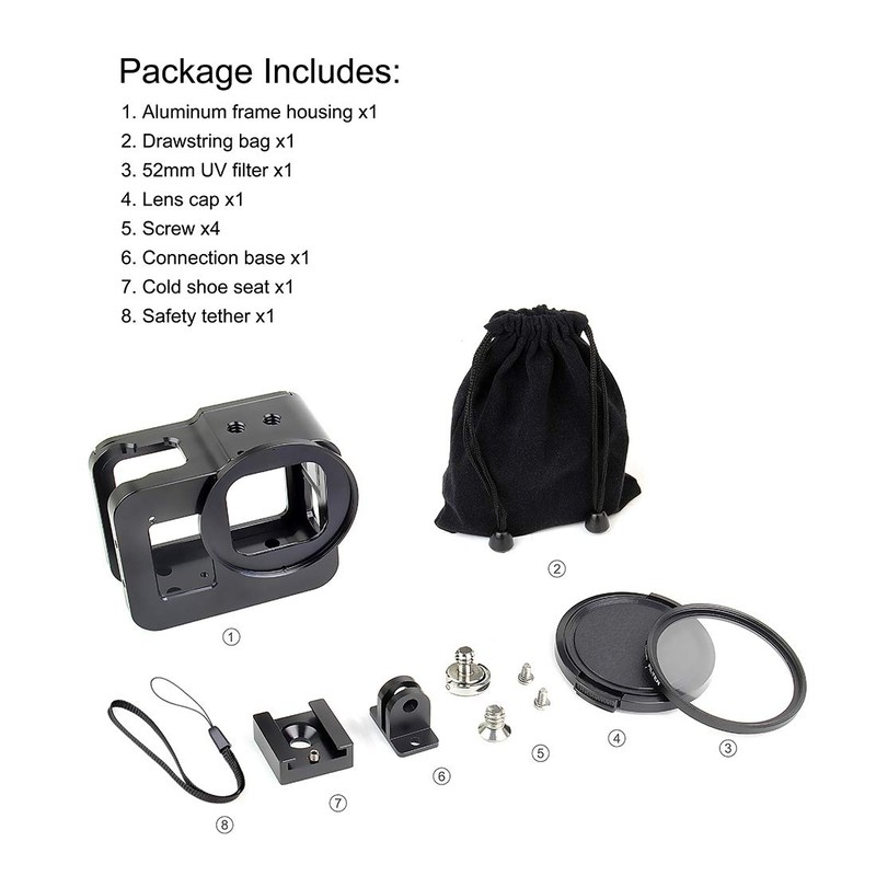 SOONSUN Aluminum Alloy Multi-Function Frame Mount Protective Housing Case with