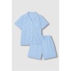 JAJU Seersucker 5-part Pajama Set_Dark Blue