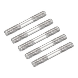 METALLIXITY Double Threaded Stud Bolt Rod Bolt M5 Screw 40mm Length 5pcs 304 Stainless Steel Home Repair