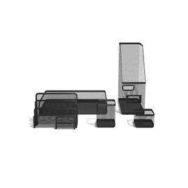 Tru Red Tr57540-Cc 5 Piece Wire Mesh Organizer Set, Matte Black