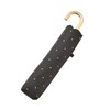 Francfranc Flanc Blackout Dot Glitter Heat Cut Folding Umbrella, 19.7