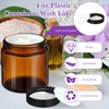 30 Pcs 4 oz Amber Glass Jars with Black Lids