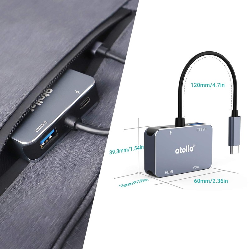 Atolla USB-C Hub Adapter USB C to HDMI UHD with