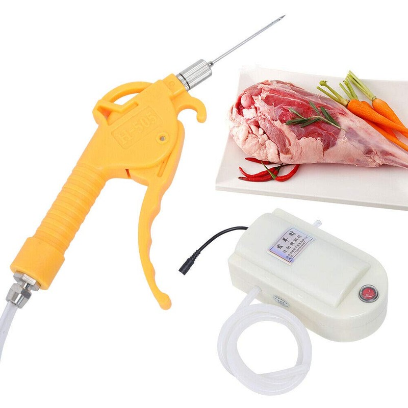 Electric Meat Saline Syringe Injector Automatic Brine Pump Gun for