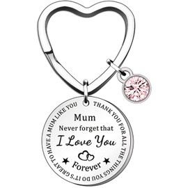HOKIAMCN Keychain,Gifts for Mum Mom Mother Heart Appreciation Keychain for Women Mother's Day Birtherday with Heart-shaped buckle Love Heart Keychain Keyring Valentines Birthday Gift.