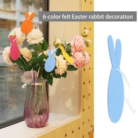 The Lord of the Tools Pack of 24 Felt Bunnies, Easter Felt Decorations, Rabbit Shape, Fabric Rabbit Applique, Scrapbooking, Sewing Crafts for Easter, Nursery Wall Decoration, 6 Colours