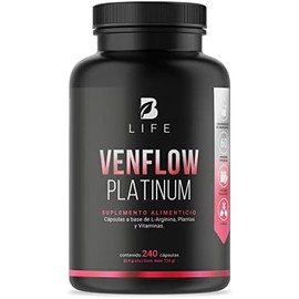 B Life Venflow Platinum con L-Arginina y Resveratrol 240 Cápsulas