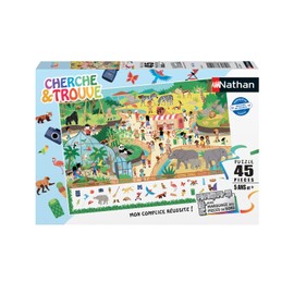 Puzzles Nathan 4005556861521 45-Piece Puzzle - In the Zoo (Search and Find) Children's Puzzle