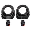 Pack of 2 NUZAMAS Bicycle Comnination Chain Lock with Holder,