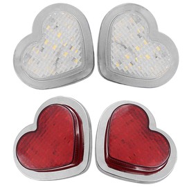 TOTMOX Heart Shaped Side Marker, LED Light Fit for 12-24V Cars Vans Trucks Trailers, White