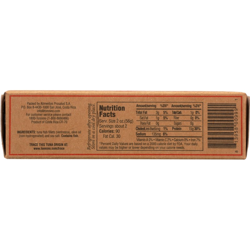 Tonnino Tuna Ventresca In Olive Oil Fad, 4.05 oz