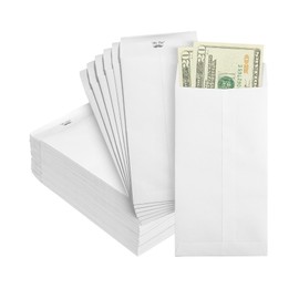 Mr. Pen- Money Envelopes for Cash, 100 Pack, 6.5" x 3.5", White, Small Money Saving Envelopes, Cash Envelope