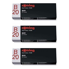 Pack of 3 Rotring Erasers Rapid Eraser B20