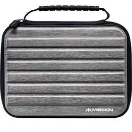 Mission Abs 4 Metallic Dart Case - Extra Large Box for 4 Sets - Fully Assembled, silver, Modern