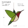 Stained Glass Hummingbird Window Hanging Handcrafted Tiffany Style Sun Catcher