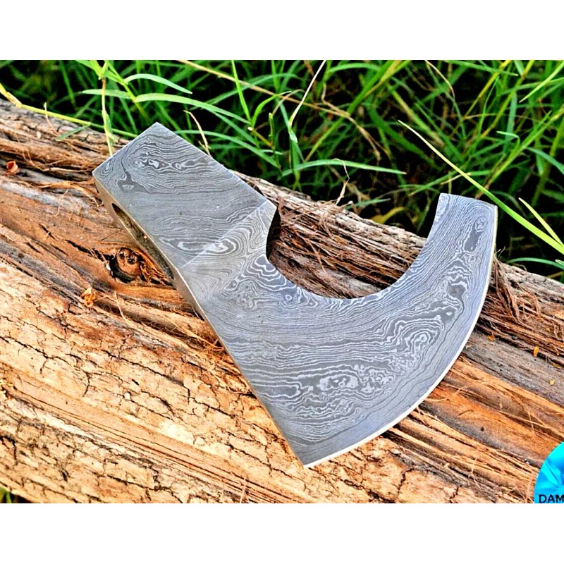 M DAMASCUS Hand Forged Damascus Steel Blade Axe Hatchet Head
