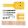 38Pcs/Set Woodworking Straight Drill Hole Locator Carpentry Drilling Guide Hand