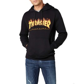 Thrasher Flame Logo Hoodie Black Medium