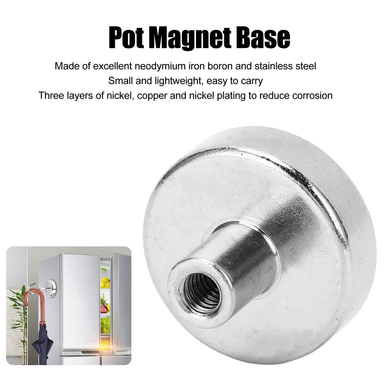 20Pcs Silver Neodymium Pot Magnet Base NdFeB Magnet Nickel Plating