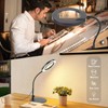 HISUEKIG 10X Magnifying Glass with Light and Stand, 5 Color