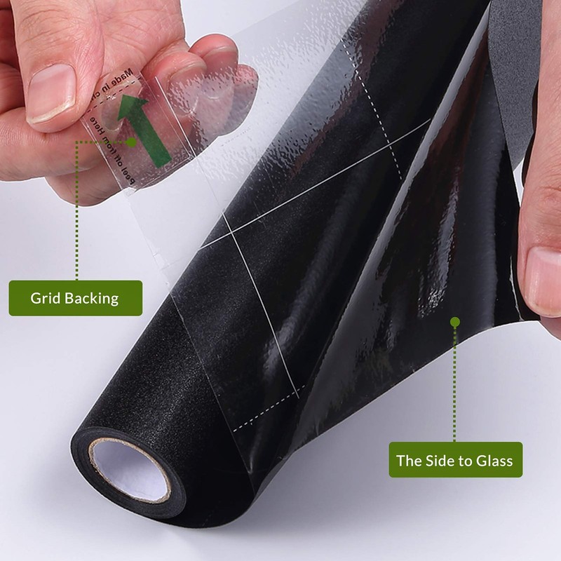 VELIMAX Static Cling Total Blackout Window Film Privacy Room Darkening