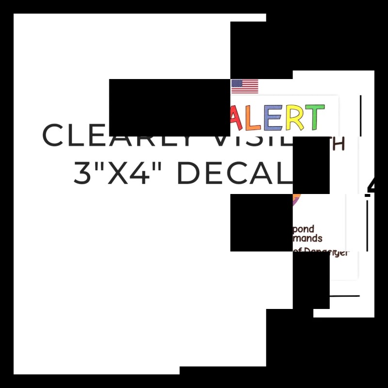 Max Petals ® 🧩 Autism Alert Decals (2-Pack) - 3x4"