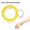 TENOC Spiral Coil Keychain 3 Pcs, Anti-lost Key Chain Holder