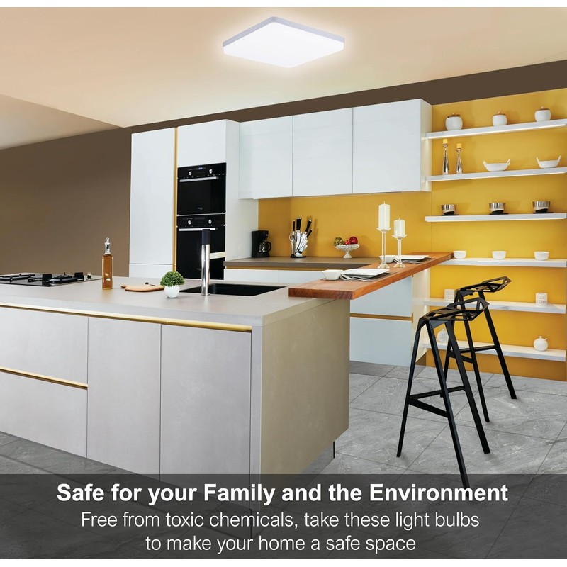 HYBEC - LED Ceiling Light, Bathroom Ceiling Light, Living Room