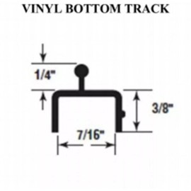 CBW Doors Sliding Screen Door Track 72" White Vinyl