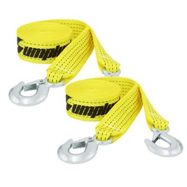 2 Pack Recovery Tow Strap with Hooks 2" x 20 ft Break Strengthened Towing Rope Kit 15000lb ATV Accessories Heavy Duty Recovery Rope for Car UTV Auto Vehicle Securing Straps with Hooks Polyester Belt