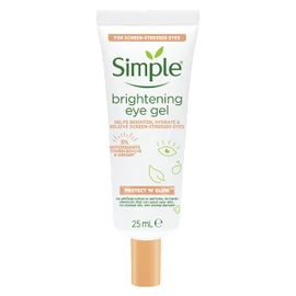 Simple Protect ‘n’ Glow Brightening Eye Gel cruelty-free and vegan for the protection and hydration of screen-stressed and tired eyes 25 ml
