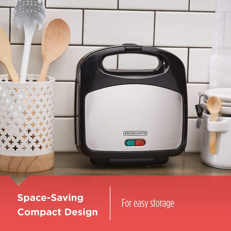 BLACK+DECKER 3-in-1 Waffle Iron, WM2000SD, Grill and Sandwich Press, Non-Stick