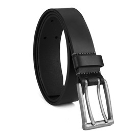 Timberland Big Boy's Leather Belt for Kids Accessory, black (double Prong), Small