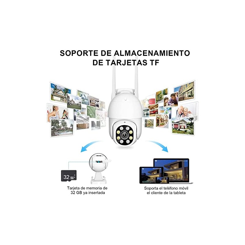 Cmara de Seguridad Hd 1080P,Cmara de Seguridad Wifi Exter