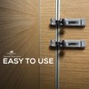 Polished Chrome Sliding Door Lock, Heavy-Duty Steel Door Bolts for