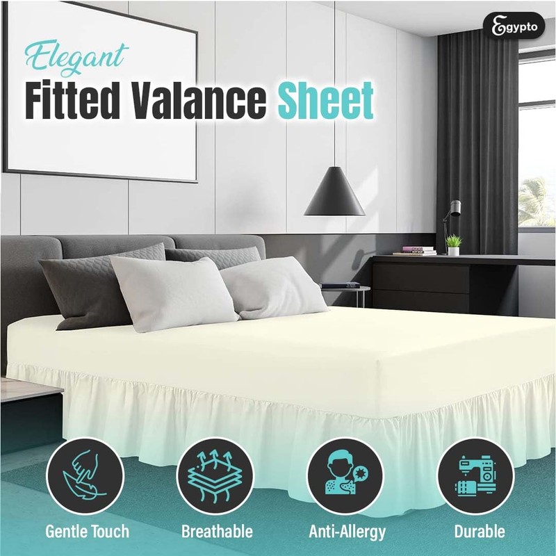 Egypto Plain Dyed Deep 𝐅𝐢𝐭𝐭𝐞𝐝 𝐕𝐚𝐥𝐚𝐧𝐜𝐞 Sheet Double – Easy