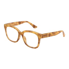 JM Blue Light Filter Glasses Women Men Oversized Large Square Computer Glasses Blue Light Filter Anti-Glare, leopard, L