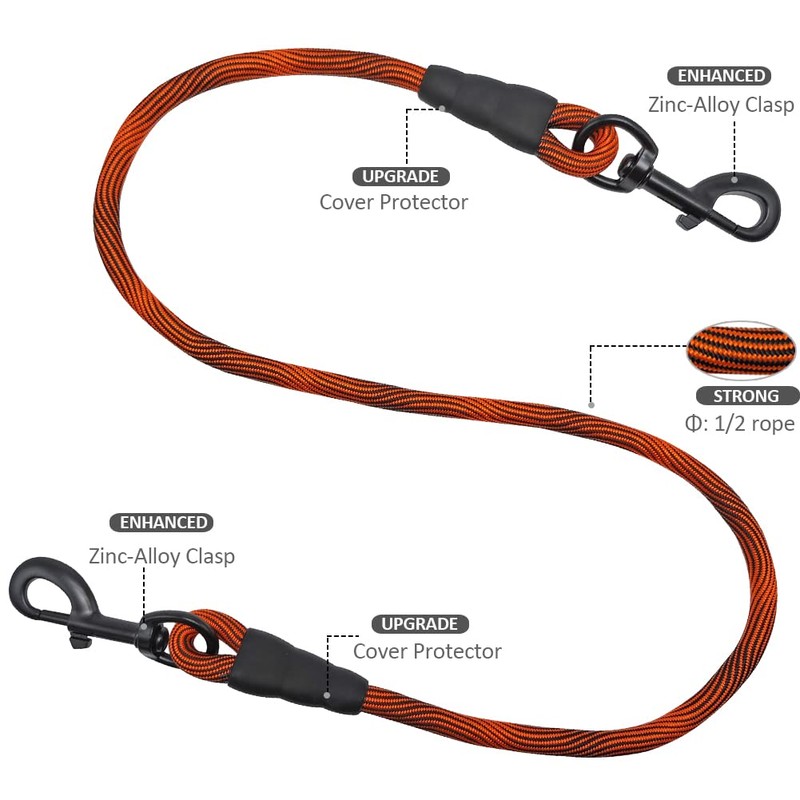 BTINESFUL 3FT Dog Tie Down, Nylon Rope Short Dog Tether