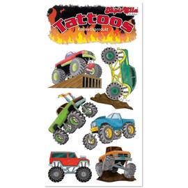 Monster Trucks Tattoo Set of 6 as a Gift or Party Bag | 44728 | US Truck Tattoos Children's Tattoo Children's Birthday Children's Birthday Party