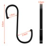 Relota Pack of 15 S Hooks, S Hooks, Black Aluminium