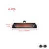 Pastlla 4Pcs Clipboard Clips 4.72" Metal Mountable Clipboard Clamp Hardware